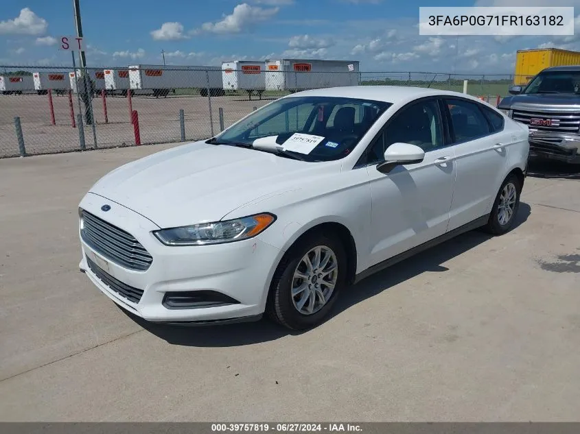 3FA6P0G71FR163182 2015 Ford Fusion S