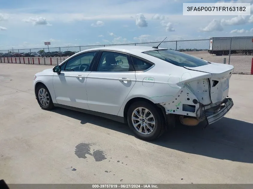 3FA6P0G71FR163182 2015 Ford Fusion S