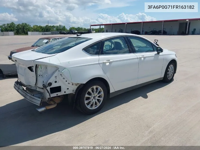 3FA6P0G71FR163182 2015 Ford Fusion S