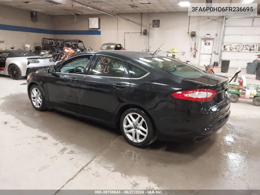 2015 Ford Fusion Se VIN: 3FA6P0HD6FR236695 Lot: 39759843