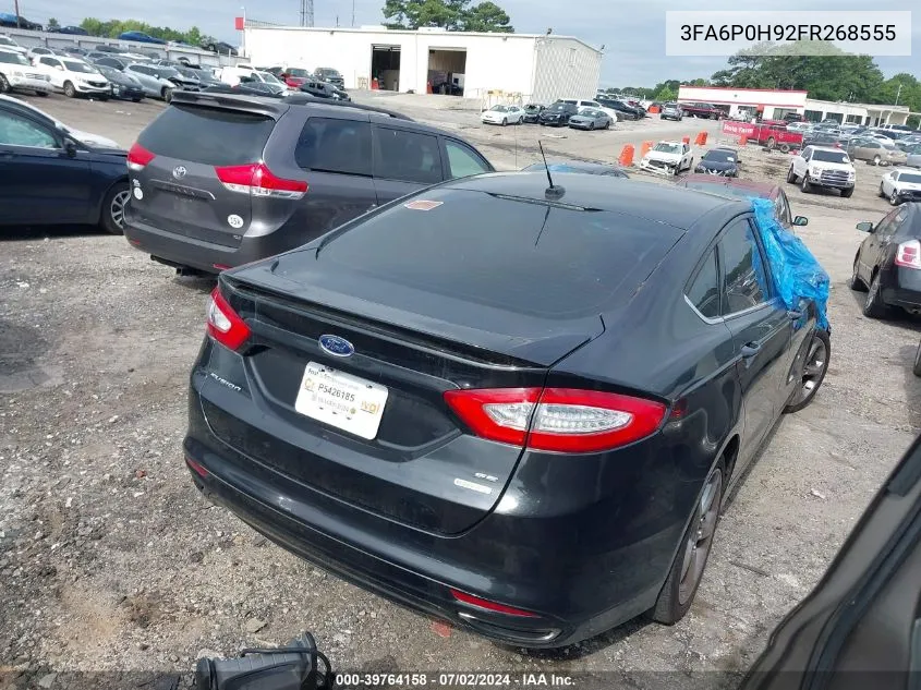 2015 Ford Fusion Se VIN: 3FA6P0H92FR268555 Lot: 39764158