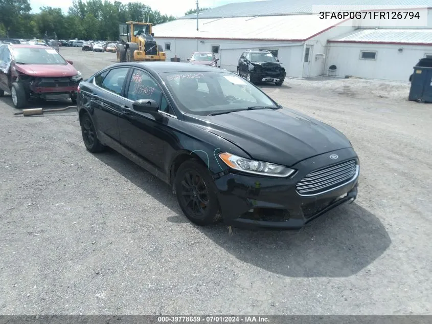 2015 Ford Fusion S VIN: 3FA6P0G71FR126794 Lot: 39778659