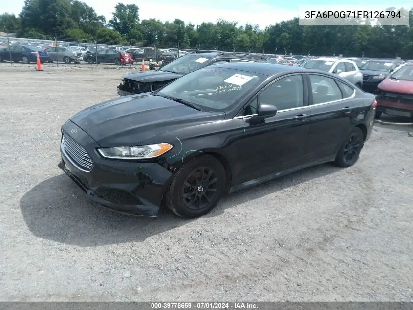 3FA6P0G71FR126794 2015 Ford Fusion S