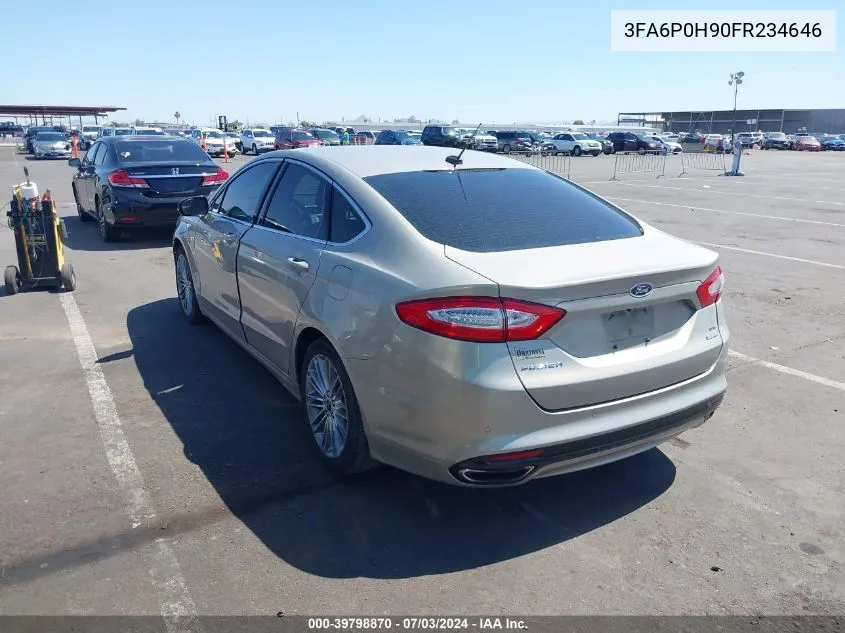 2015 Ford Fusion Se VIN: 3FA6P0H90FR234646 Lot: 39798870