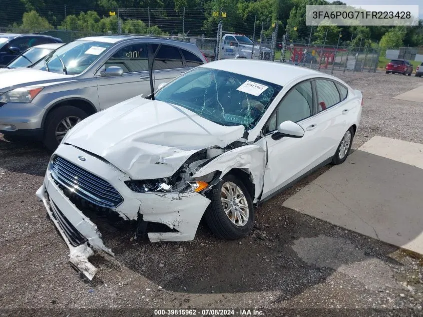 2015 Ford Fusion S VIN: 3FA6P0G71FR223428 Lot: 39815962