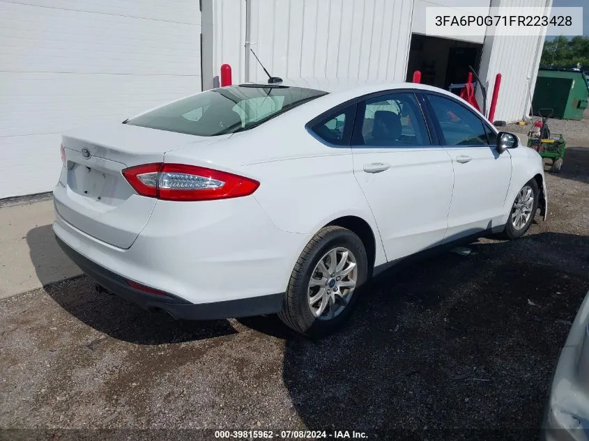 2015 Ford Fusion S VIN: 3FA6P0G71FR223428 Lot: 39815962