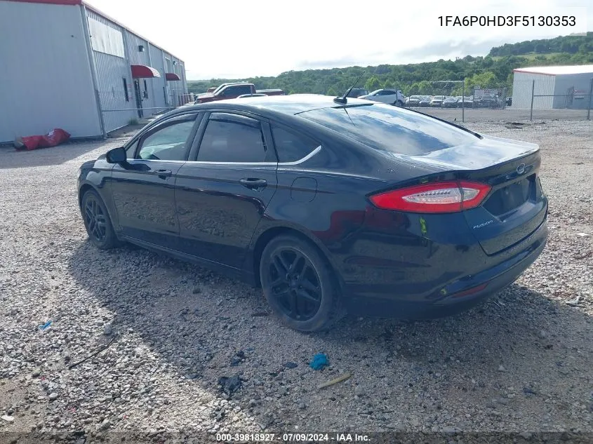 1FA6P0HD3F5130353 2015 Ford Fusion Se