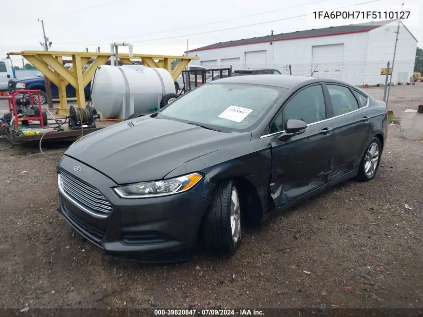 2015 Ford Fusion Se VIN: 1FA6P0H71F5110127 Lot: 39820847