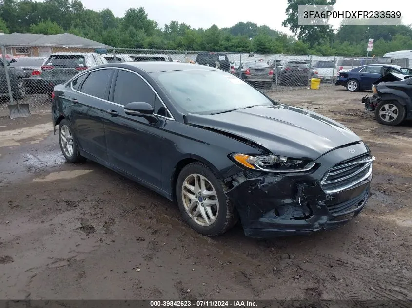 2015 Ford Fusion Se VIN: 3FA6P0HDXFR233539 Lot: 39842623