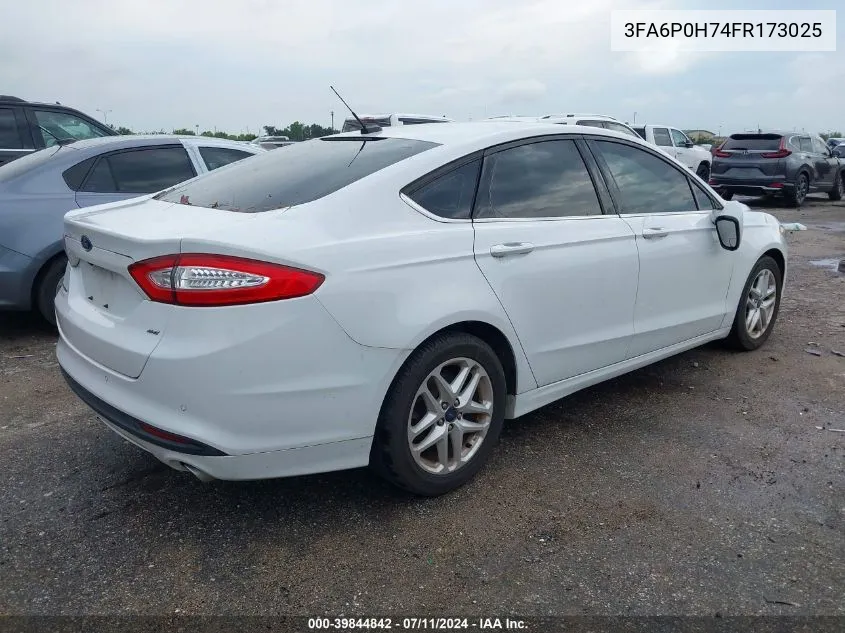 2015 Ford Fusion Se VIN: 3FA6P0H74FR173025 Lot: 39844842