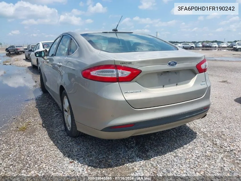 3FA6P0HD1FR190242 2015 Ford Fusion Se