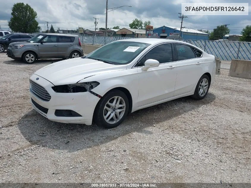 2015 Ford Fusion Se VIN: 3FA6P0HD5FR126642 Lot: 39857933