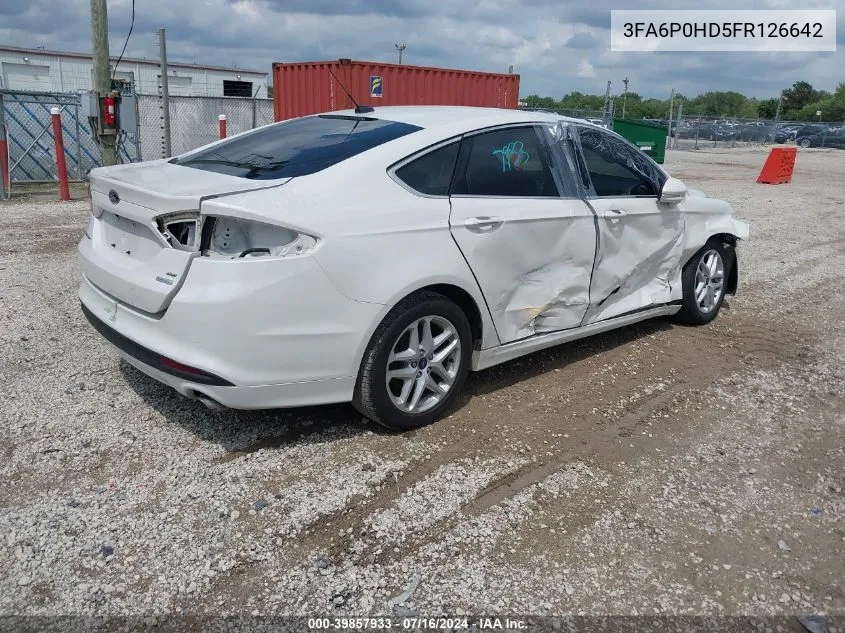 2015 Ford Fusion Se VIN: 3FA6P0HD5FR126642 Lot: 39857933