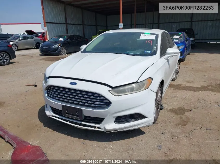 2015 Ford Fusion Titanium VIN: 3FA6P0K90FR282253 Lot: 39860017