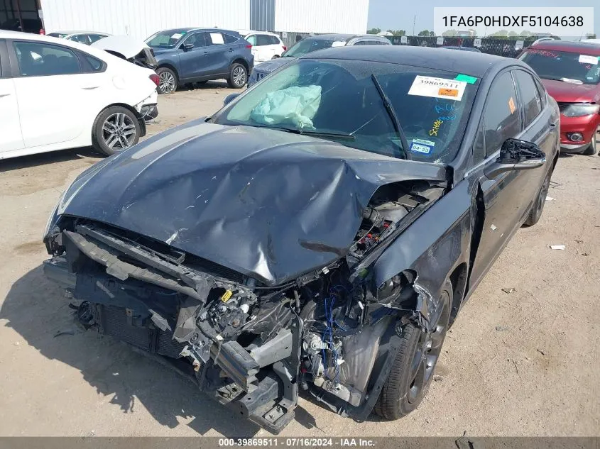 1FA6P0HDXF5104638 2015 Ford Fusion Se