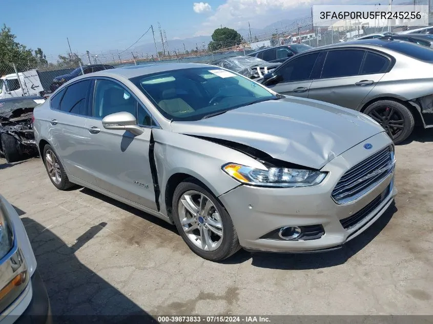 2015 Ford Fusion Titanium Hybrid VIN: 3FA6P0RU5FR245256 Lot: 39873833