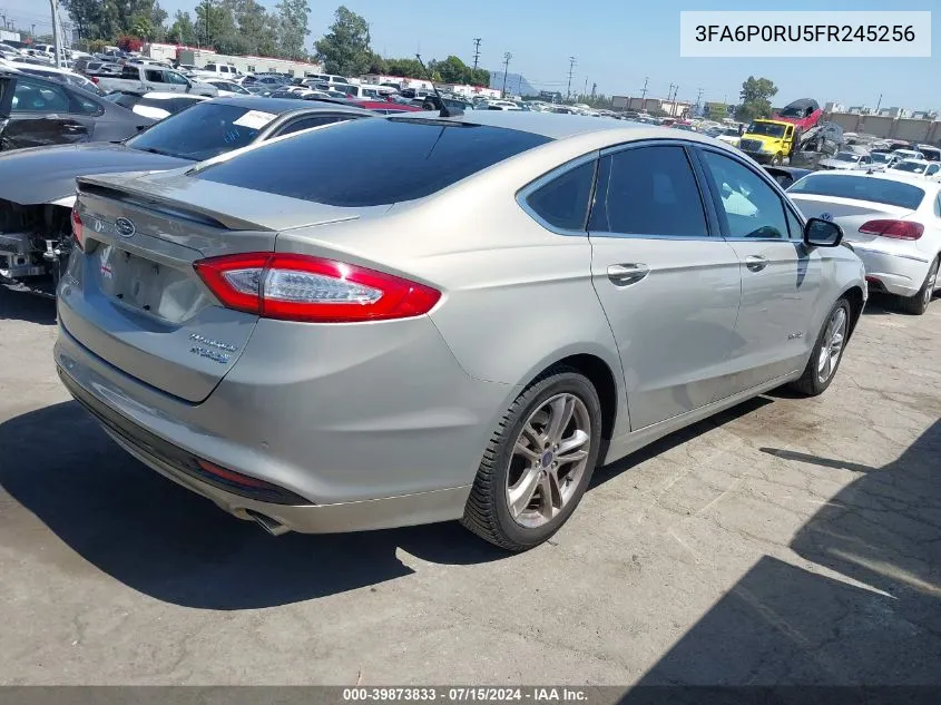 3FA6P0RU5FR245256 2015 Ford Fusion Titanium Hybrid