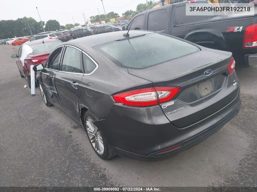 3FA6P0HD3FR192218 2015 Ford Fusion Se