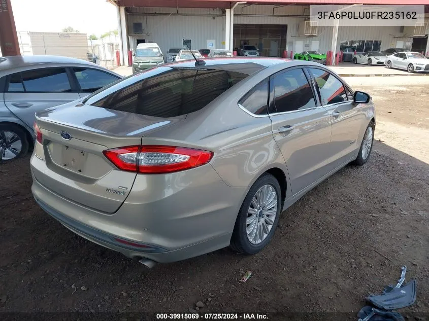 2015 Ford Fusion Hybrid Se VIN: 3FA6P0LU0FR235162 Lot: 39915069