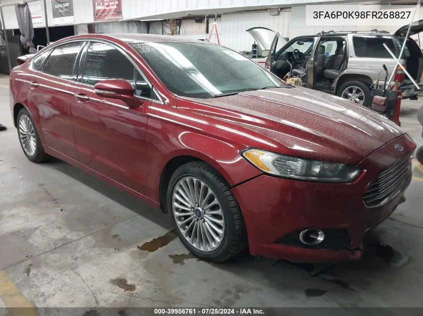 2015 Ford Fusion Titanium VIN: 3FA6P0K98FR268827 Lot: 39956761