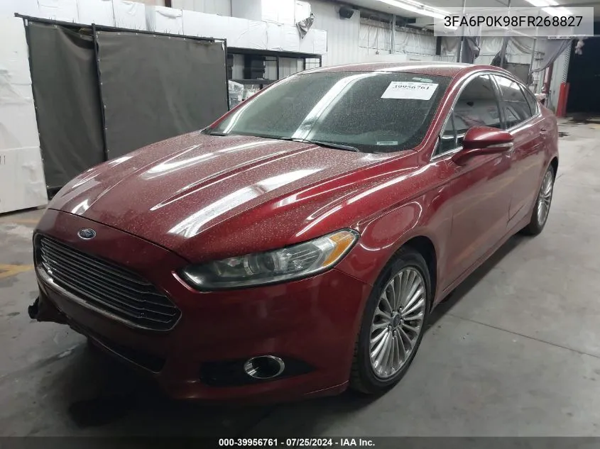 2015 Ford Fusion Titanium VIN: 3FA6P0K98FR268827 Lot: 39956761