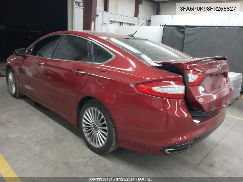 3FA6P0K98FR268827 2015 Ford Fusion Titanium