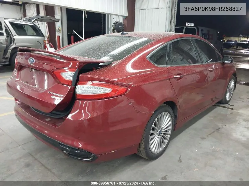 3FA6P0K98FR268827 2015 Ford Fusion Titanium