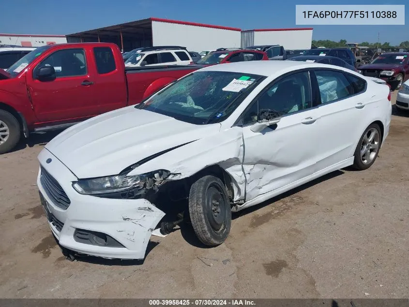 1FA6P0H77F5110388 2015 Ford Fusion Se