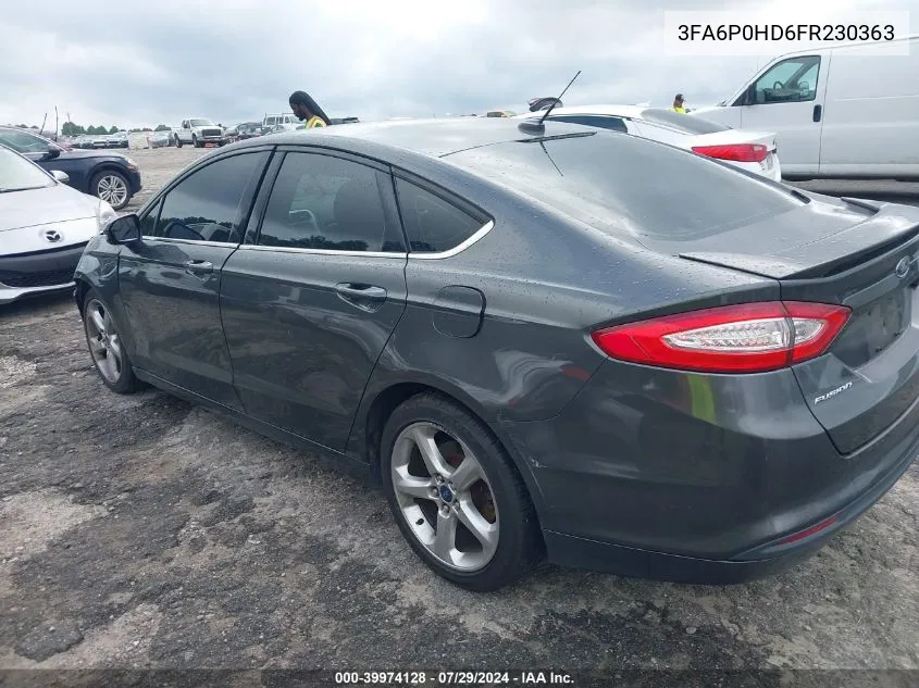 3FA6P0HD6FR230363 2015 Ford Fusion Se