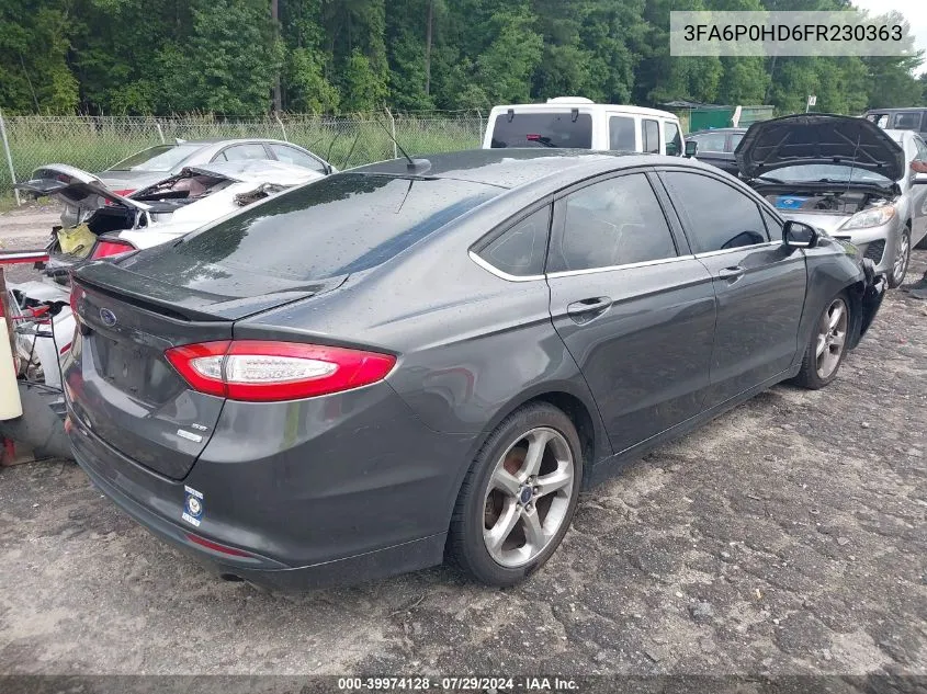 3FA6P0HD6FR230363 2015 Ford Fusion Se