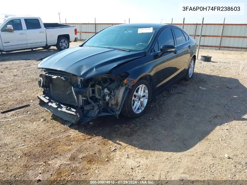 3FA6P0H74FR238603 2015 Ford Fusion Se