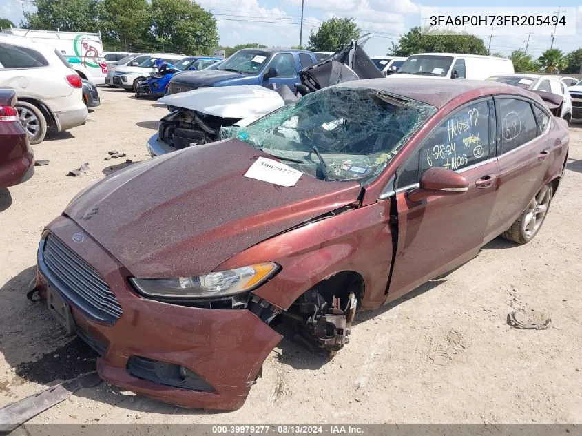 2015 Ford Fusion Se VIN: 3FA6P0H73FR205494 Lot: 39979277