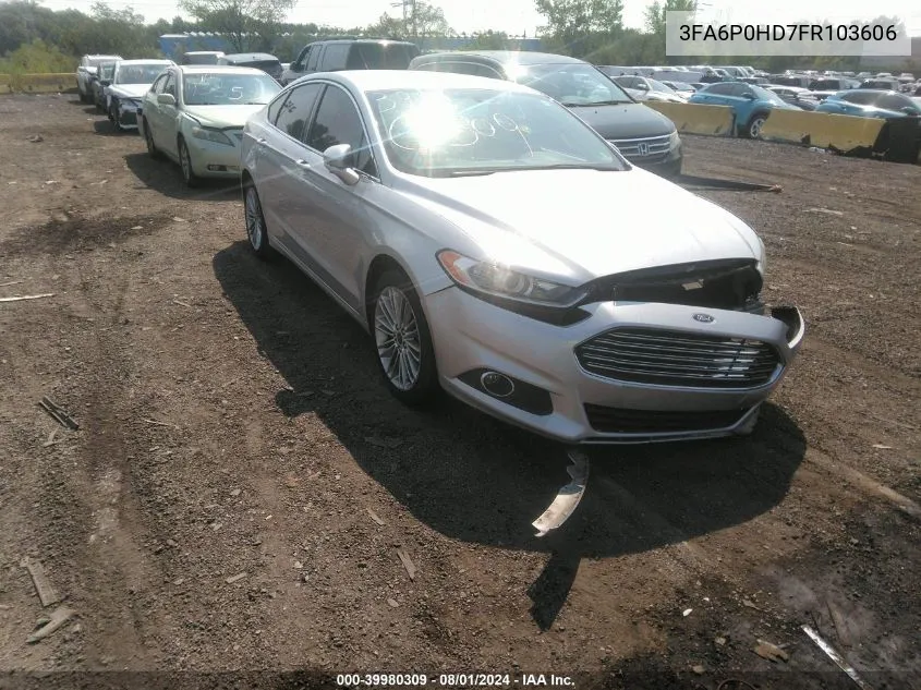 3FA6P0HD7FR103606 2015 Ford Fusion Se