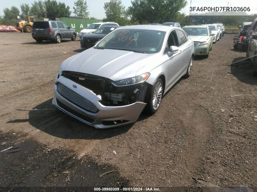 2015 Ford Fusion Se VIN: 3FA6P0HD7FR103606 Lot: 39980309