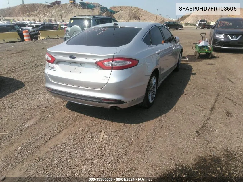 3FA6P0HD7FR103606 2015 Ford Fusion Se