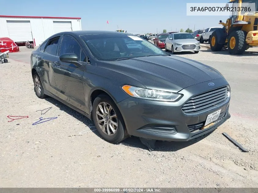 3FA6P0G7XFR213786 2015 Ford Fusion S