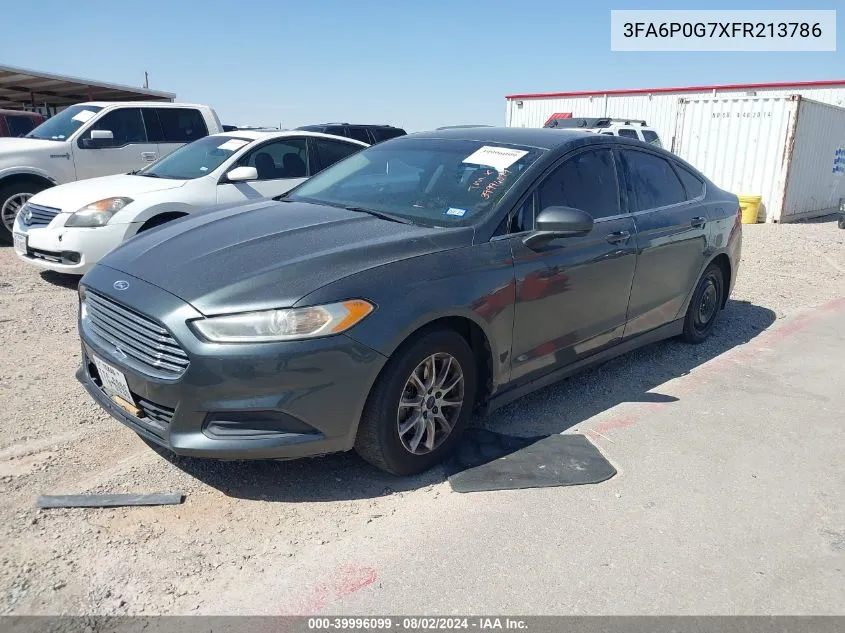 2015 Ford Fusion S VIN: 3FA6P0G7XFR213786 Lot: 39996099