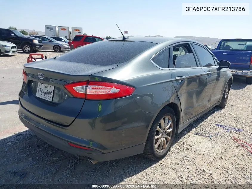 3FA6P0G7XFR213786 2015 Ford Fusion S