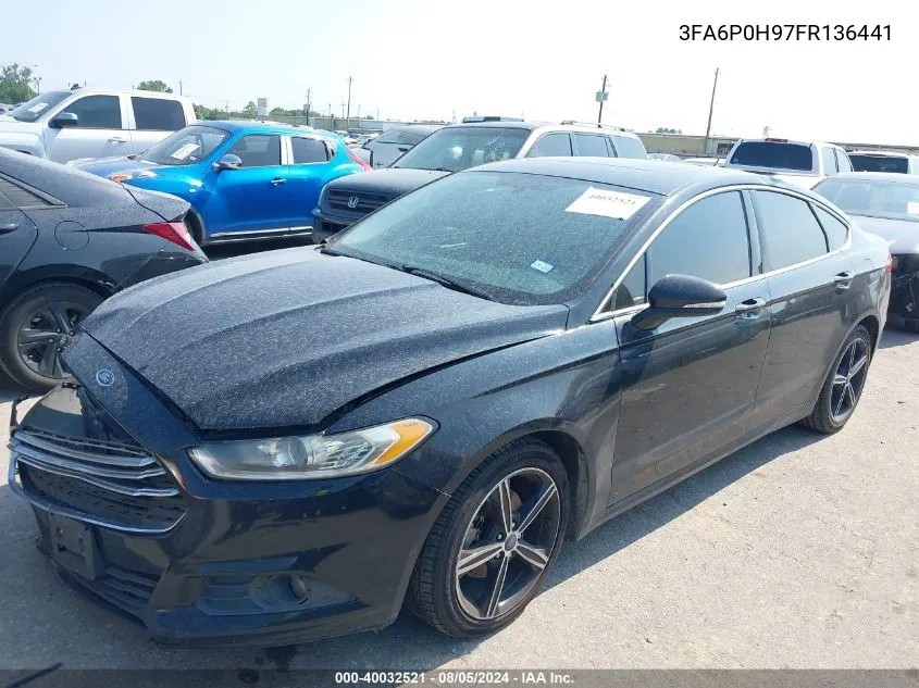 2015 Ford Fusion Se VIN: 3FA6P0H97FR136441 Lot: 40032521