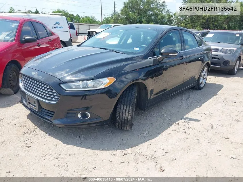 3FA6P0HD2FR135542 2015 Ford Fusion Se