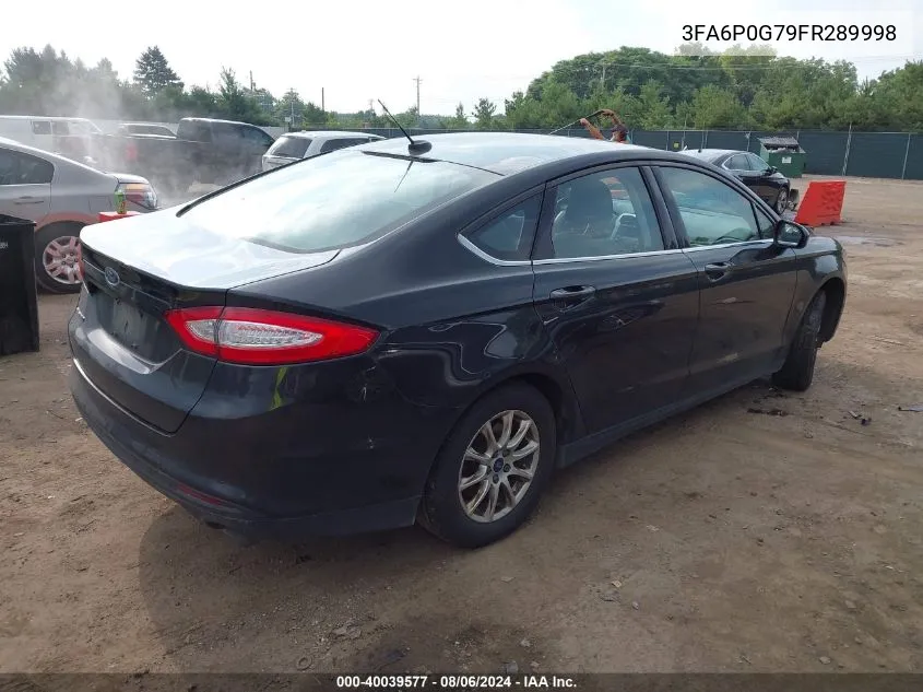 3FA6P0G79FR289998 2015 Ford Fusion S