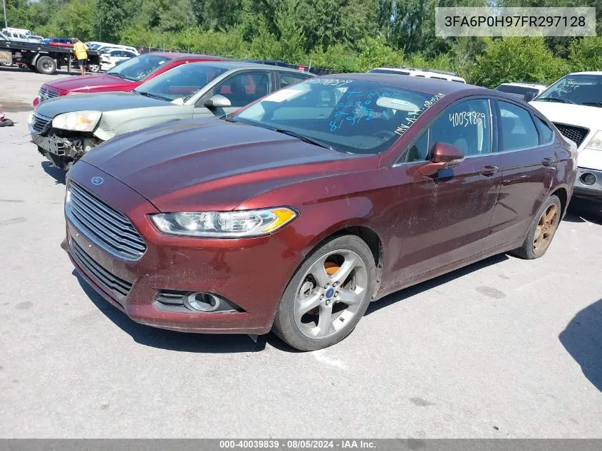 2015 Ford Fusion Se VIN: 3FA6P0H97FR297128 Lot: 40039839