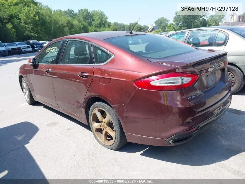 2015 Ford Fusion Se VIN: 3FA6P0H97FR297128 Lot: 40039839