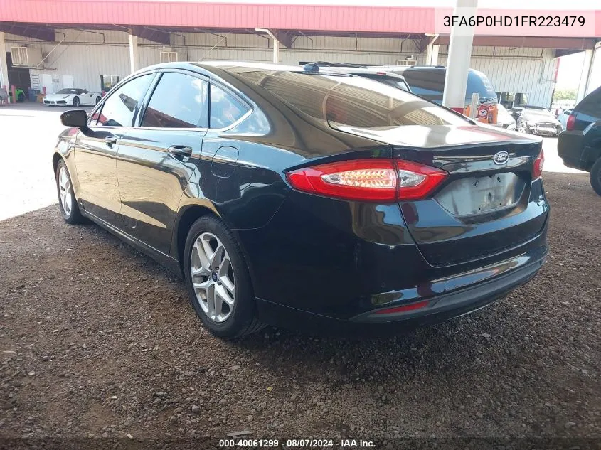 2015 Ford Fusion Se VIN: 3FA6P0HD1FR223479 Lot: 40061299