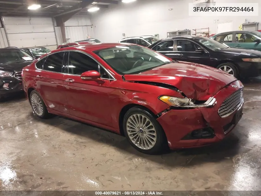 2015 Ford Fusion Titanium VIN: 3FA6P0K97FR294464 Lot: 40079621