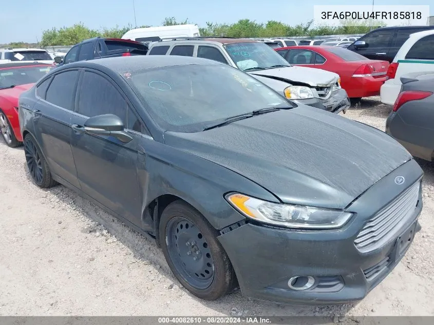 2015 Ford Fusion Hybrid Se VIN: 3FA6P0LU4FR185818 Lot: 40082610