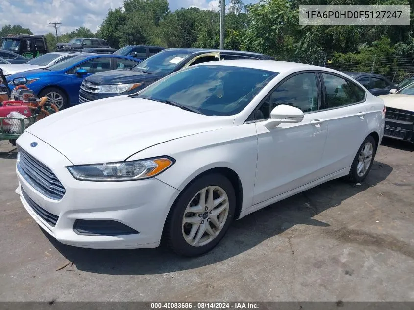 2015 Ford Fusion Se VIN: 1FA6P0HD0F5127247 Lot: 40083686