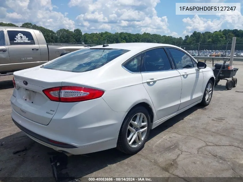 2015 Ford Fusion Se VIN: 1FA6P0HD0F5127247 Lot: 40083686