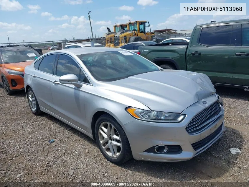 2015 Ford Fusion Se VIN: 1FA6P0HDXF5113968 Lot: 40086609