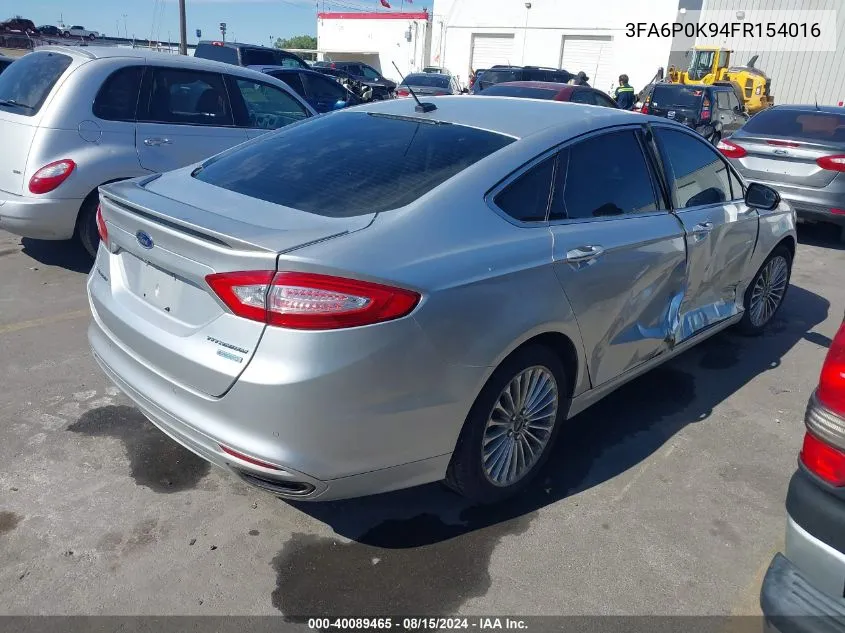 2015 Ford Fusion Titanium VIN: 3FA6P0K94FR154016 Lot: 40089465